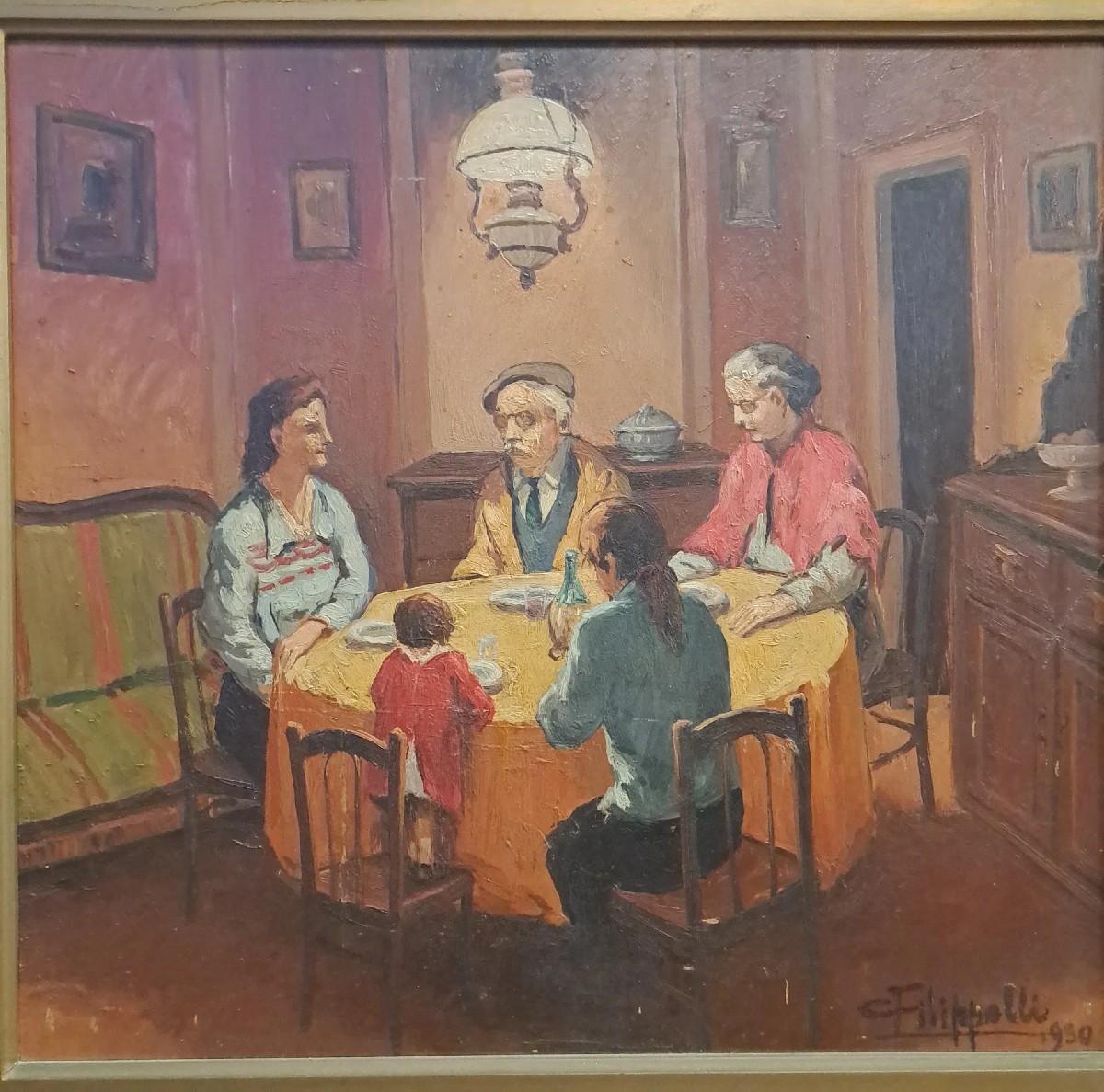 Cafiero Filippelli, Oil On Masonite, 1950
