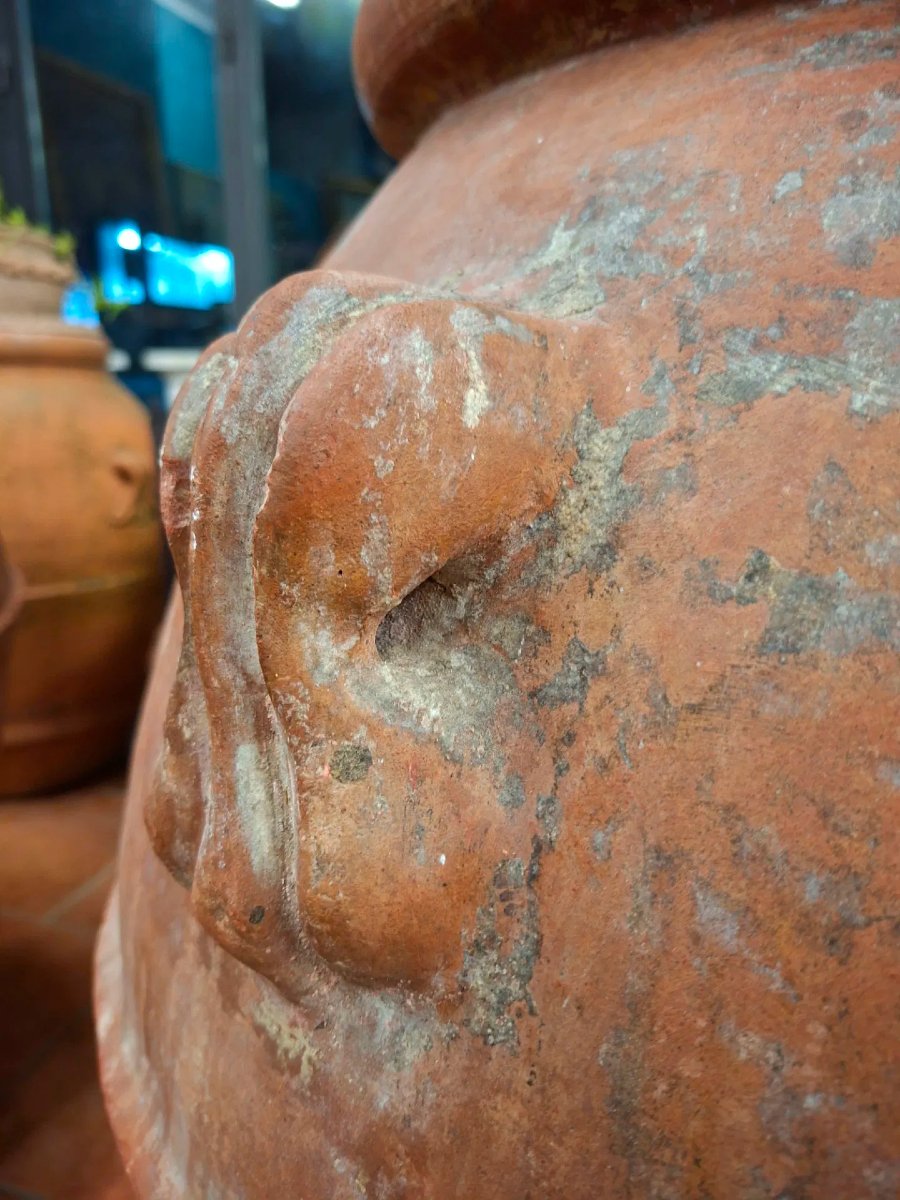 Couple d’orces en terre cuite du XIXe siècle, manufacture Montecchio, Toscane-photo-2