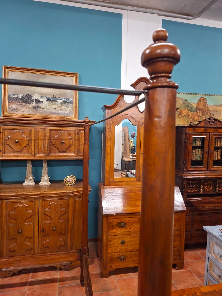 Empire Canopy Bed In Walnut-photo-4