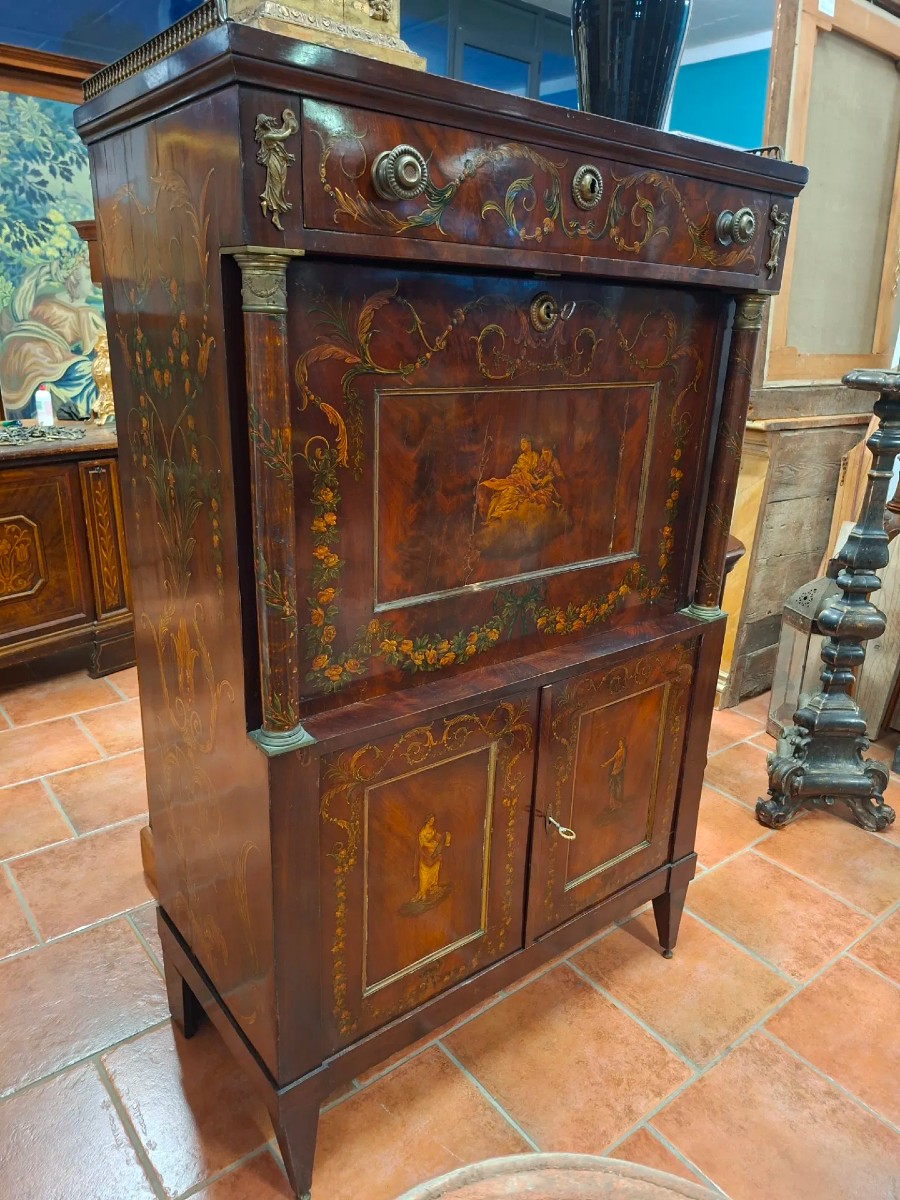 Painted Neoclassical Secretaire