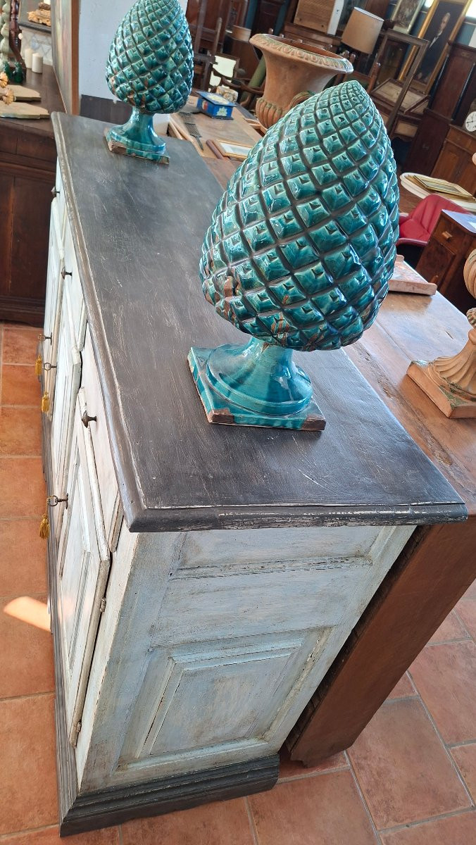 18th Century Painted Three-door Sideboard-photo-4