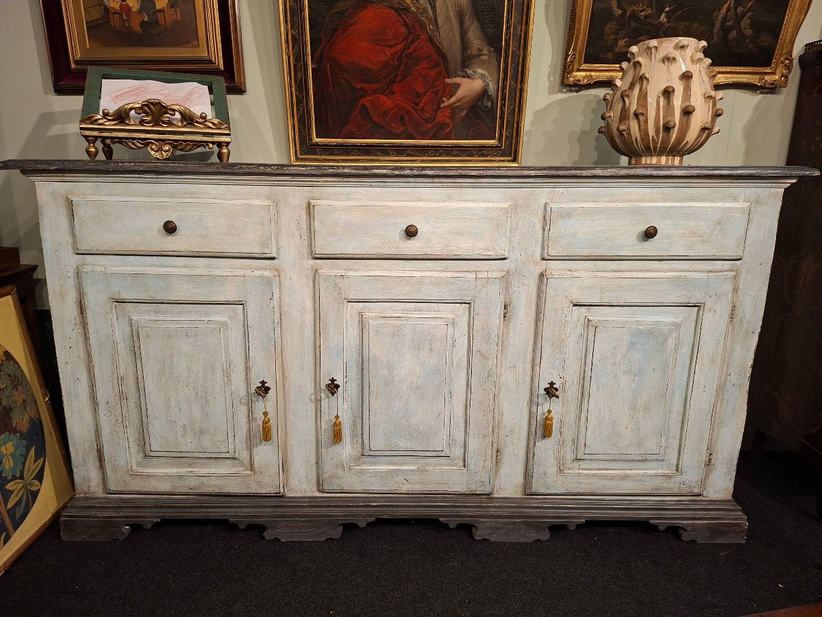 18th Century Painted Three-door Sideboard-photo-8