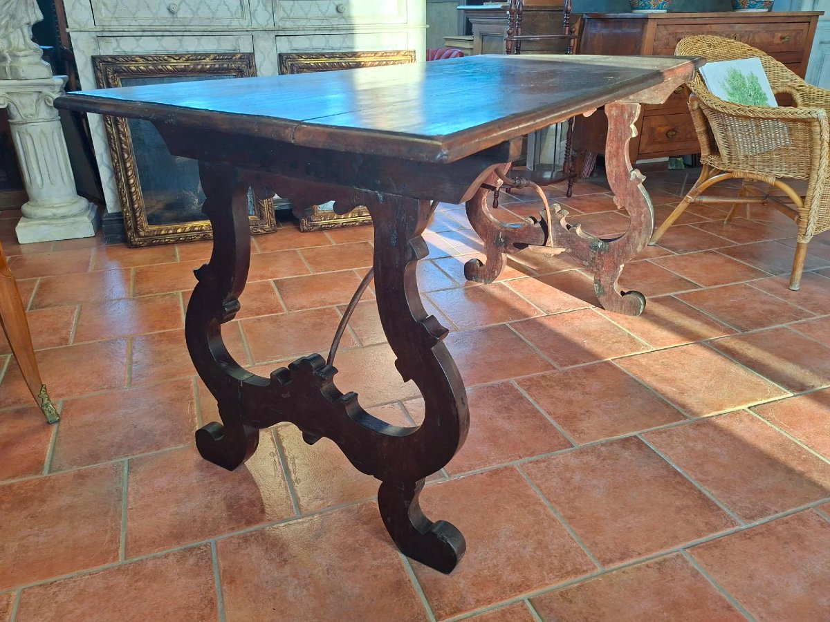 Walnut Lyre Table-photo-2