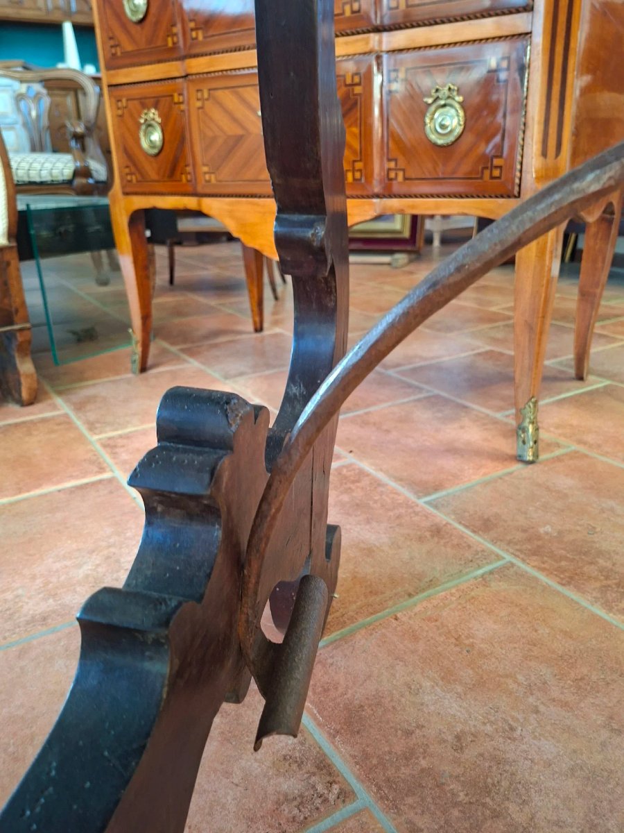 Walnut Lyre Table-photo-3