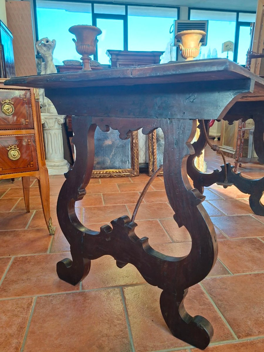 Walnut Lyre Table-photo-6