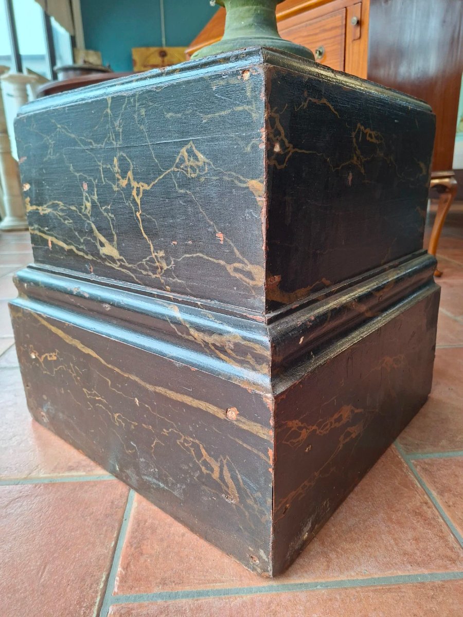 Pair Of Bases For Painted Wood Carvings-photo-2