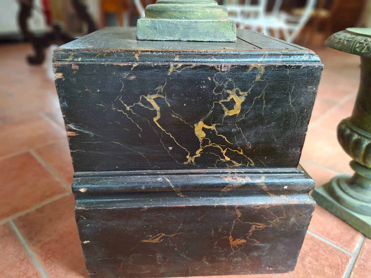 Pair Of Bases For Painted Wood Carvings-photo-3