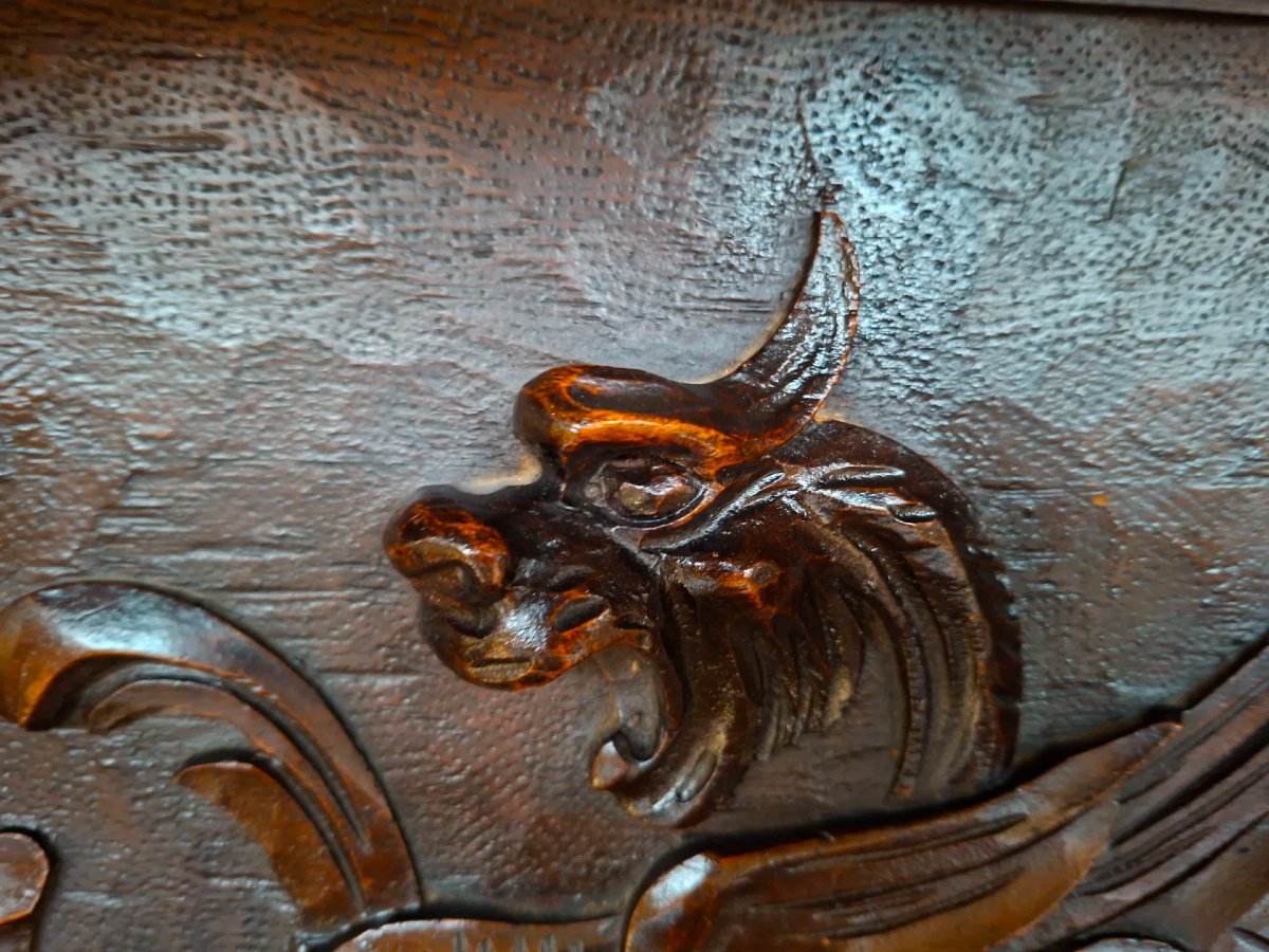 Neo-renaissance Walnut Sideboard-photo-4