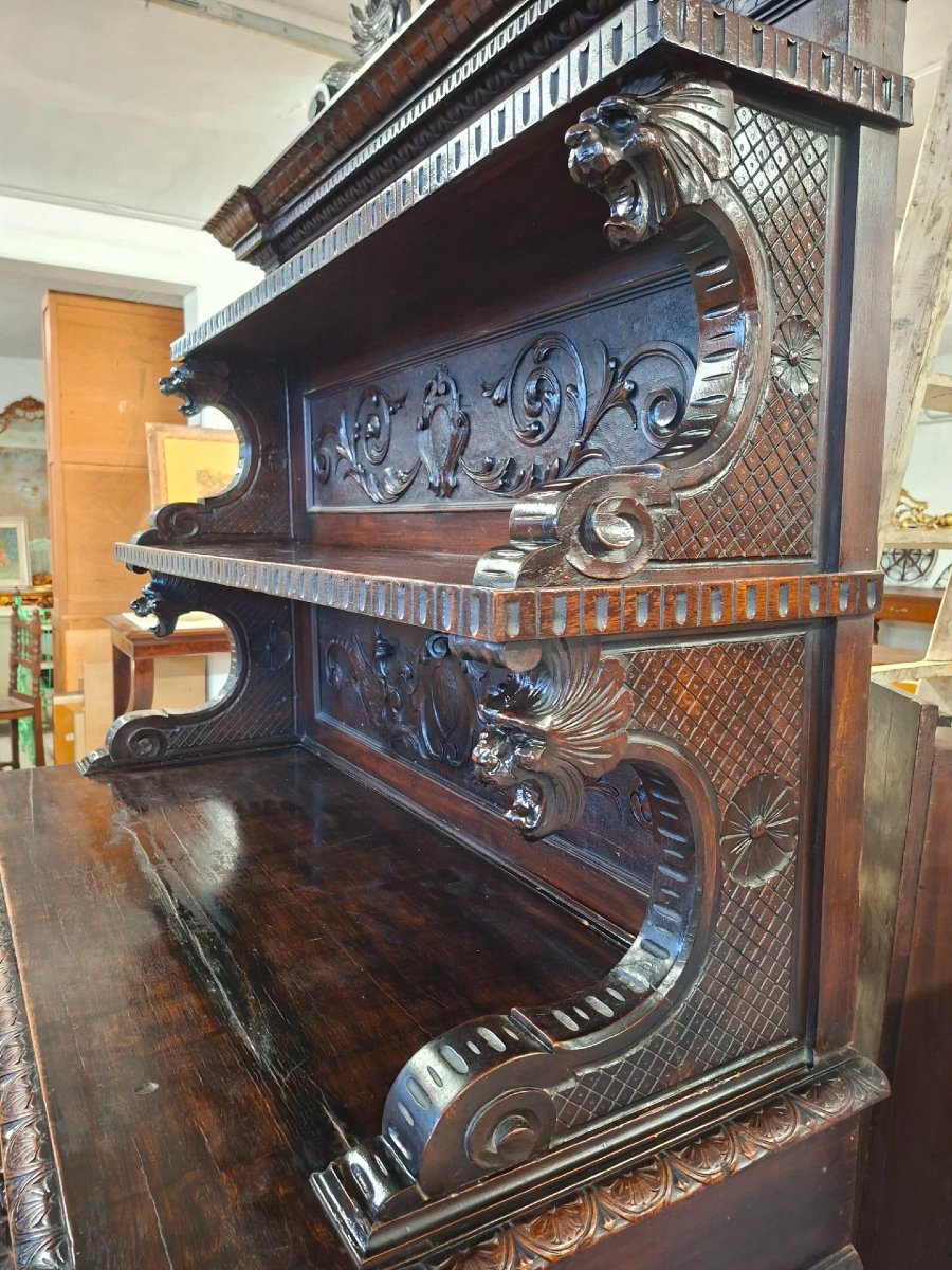 Neo-renaissance Walnut Sideboard-photo-5