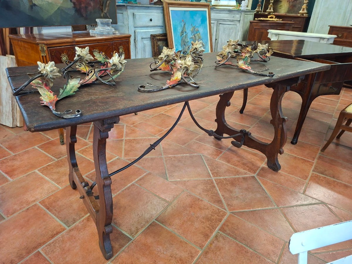 Chestnut Lyre Table-photo-5
