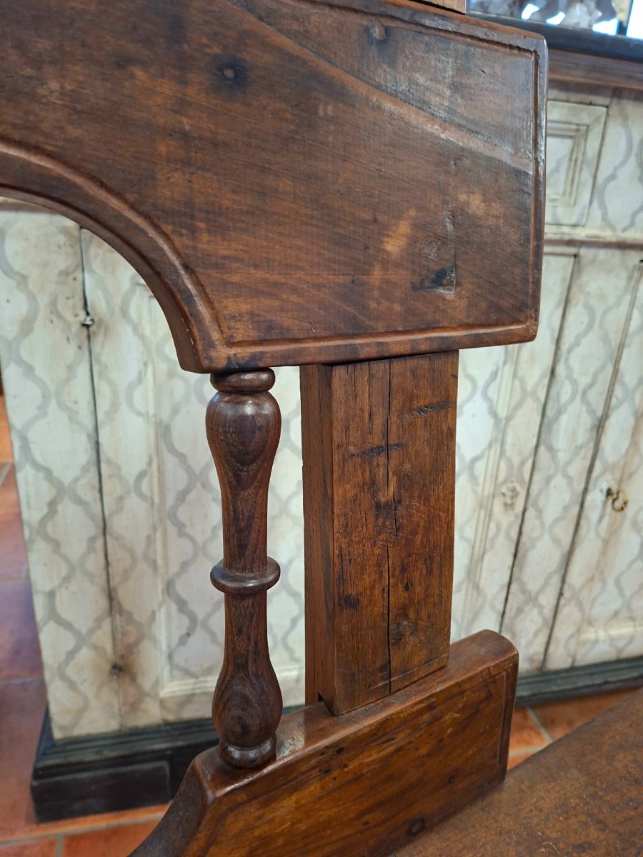 18th-century Walnut And Chestnut Fratina Bench-photo-3