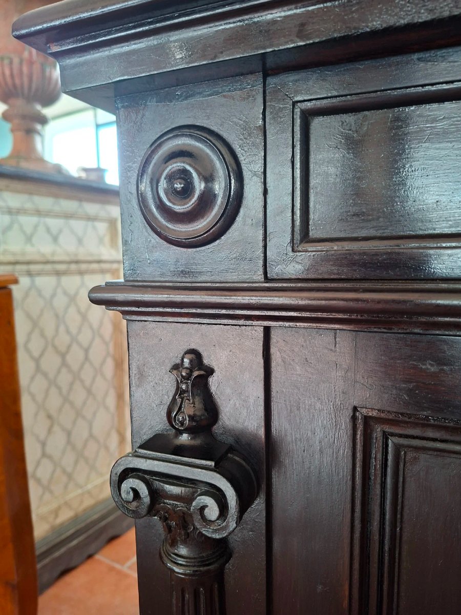  Napoleon III Style Ebonized Mahogany Sideboard-photo-1