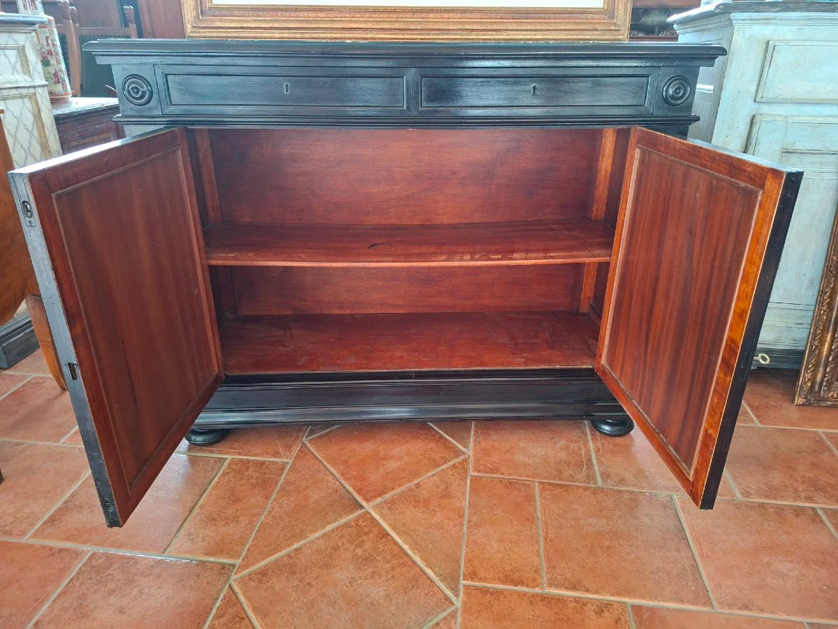  Napoleon III Style Ebonized Mahogany Sideboard-photo-4