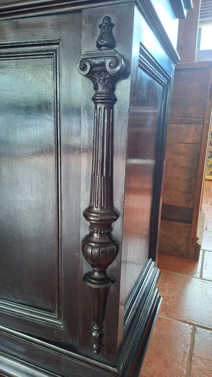  Napoleon III Style Ebonized Mahogany Sideboard-photo-6