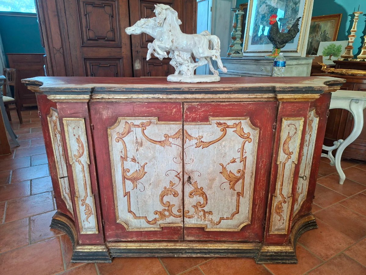 Placard de style XVIIIe siècle peint-photo-3