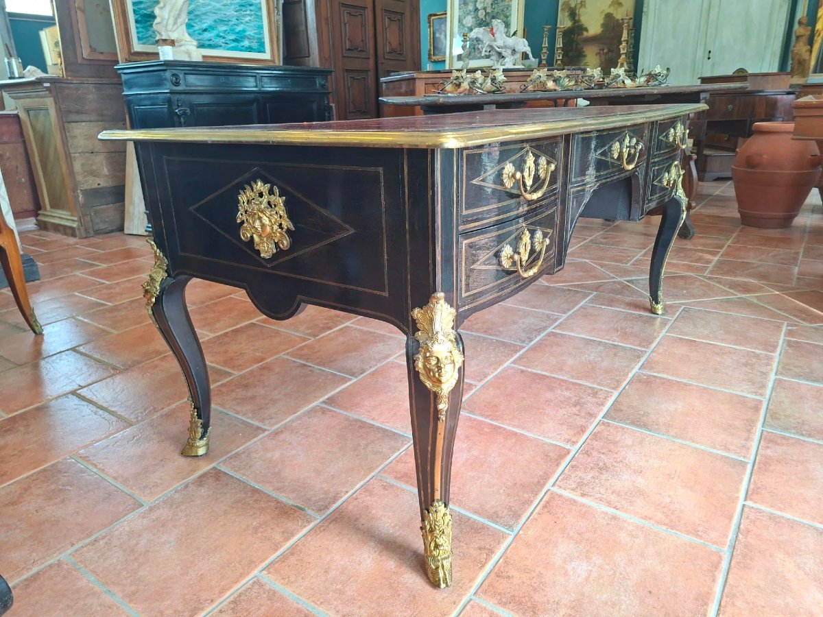 Large Ebonized And Gilded Napoleon III Desk-photo-2