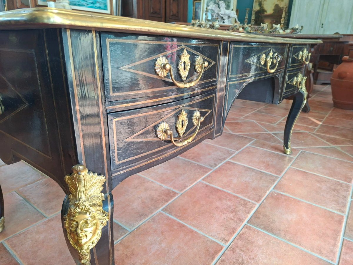 Large Ebonized And Gilded Napoleon III Desk-photo-3