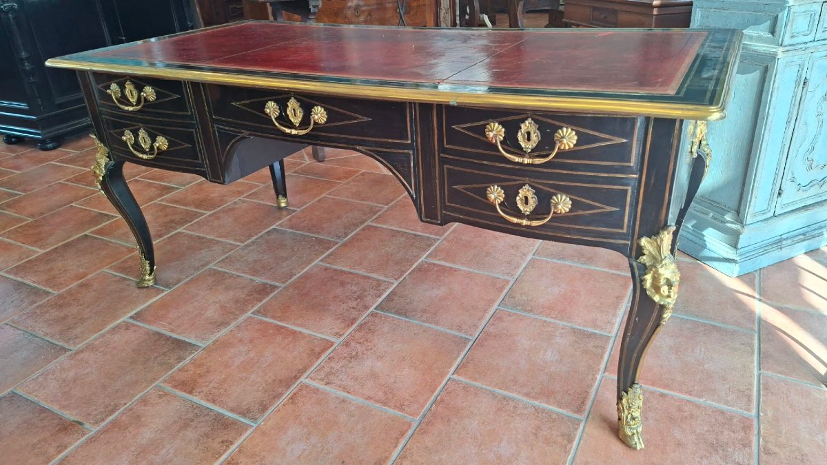 Large Ebonized And Gilded Napoleon III Desk-photo-6