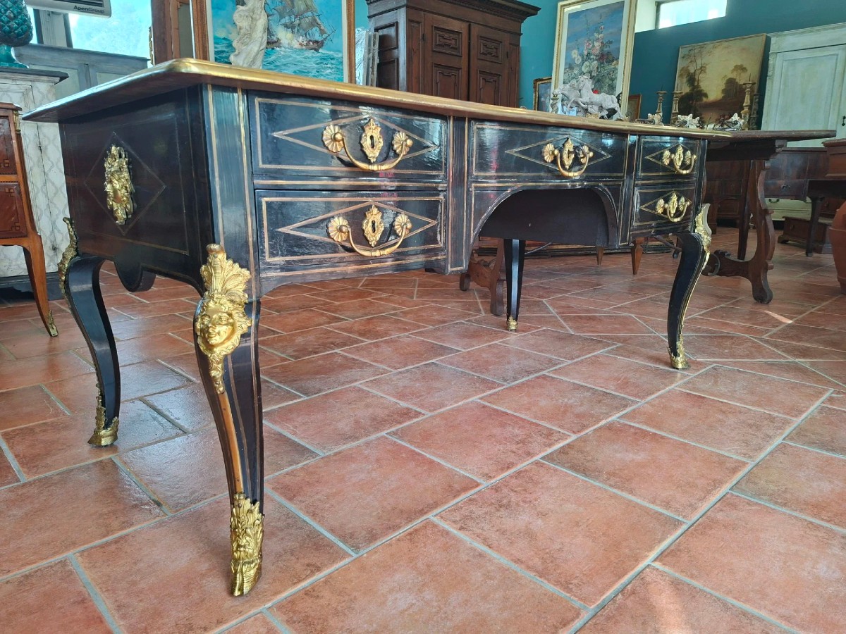 Large Ebonized And Gilded Napoleon III Desk