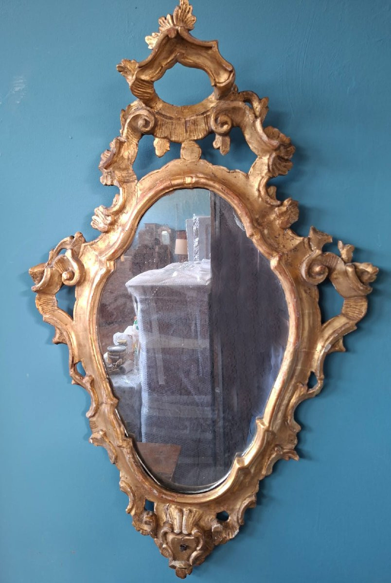 Miroir doré du XVIIIe siècle-photo-2