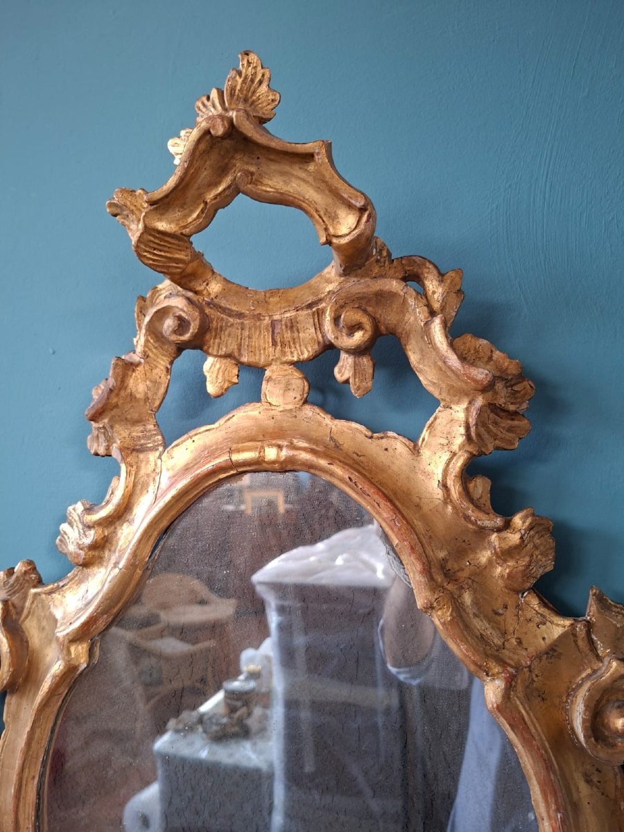 Miroir doré du XVIIIe siècle-photo-2