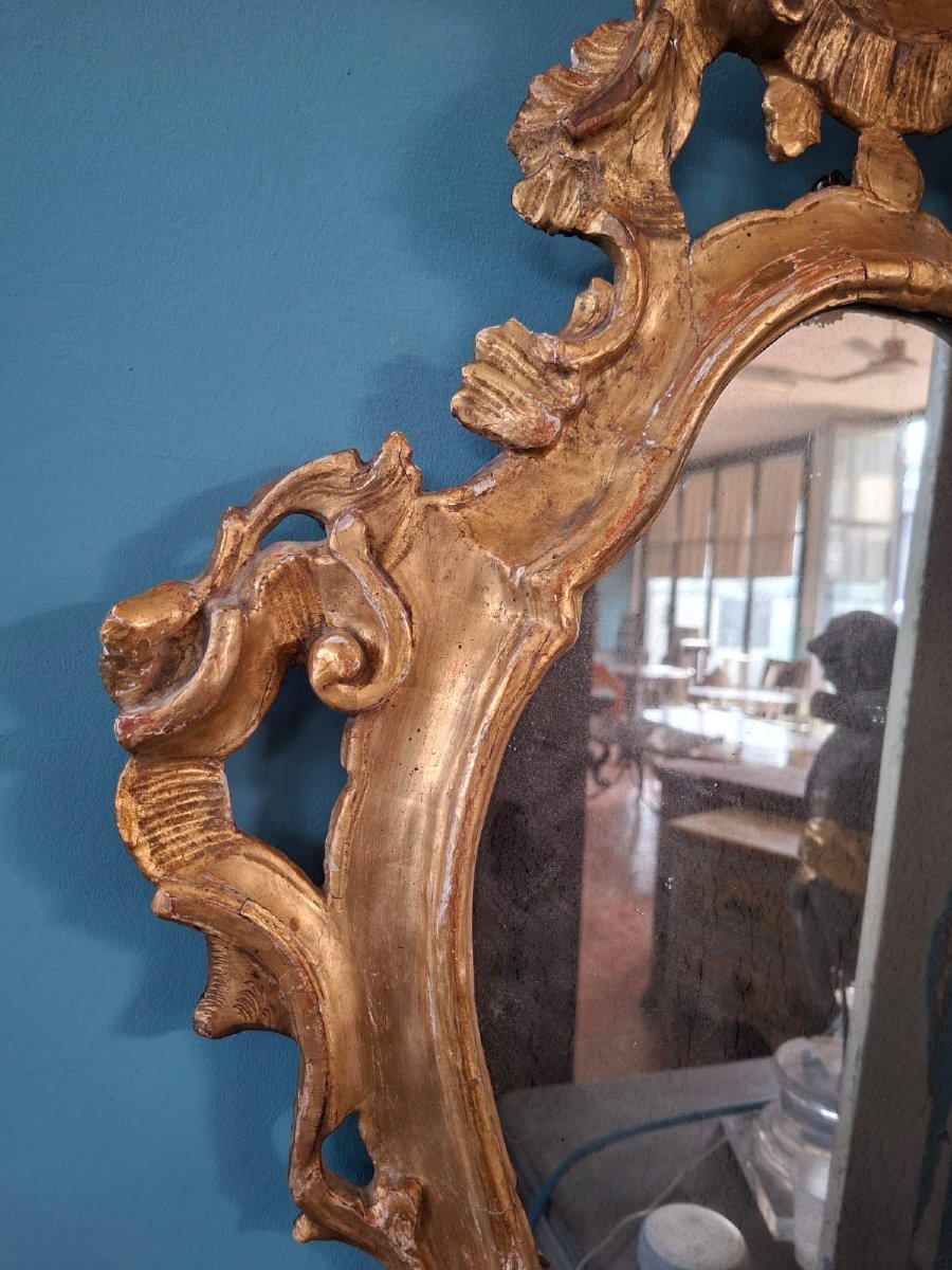 Miroir doré du XVIIIe siècle-photo-3
