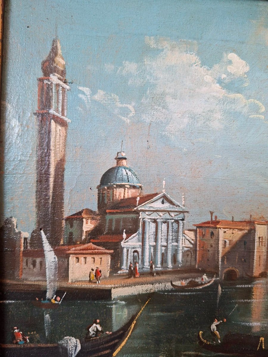 Venice, Oil On Canvas With Frame-photo-3