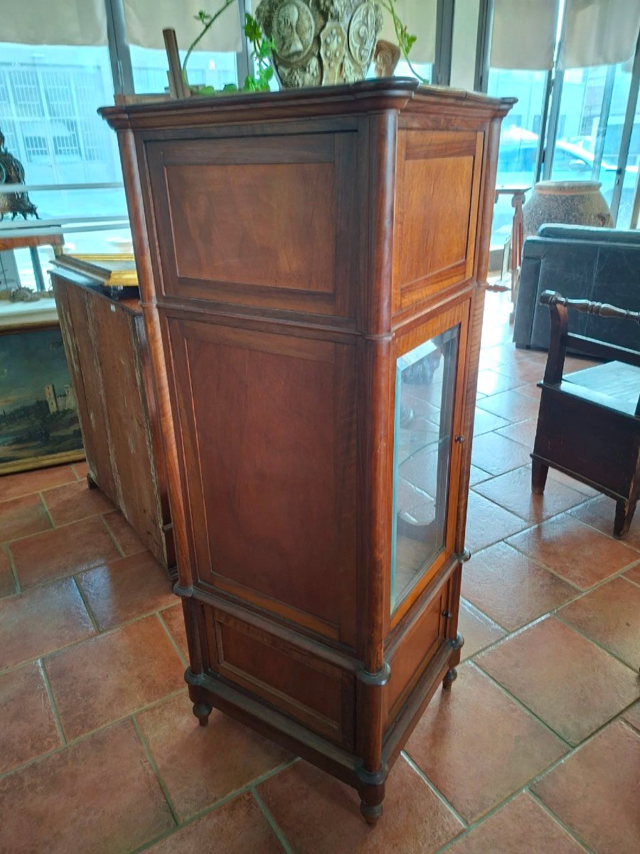 Vitrine de centre en noyer de style néogothique-photo-3