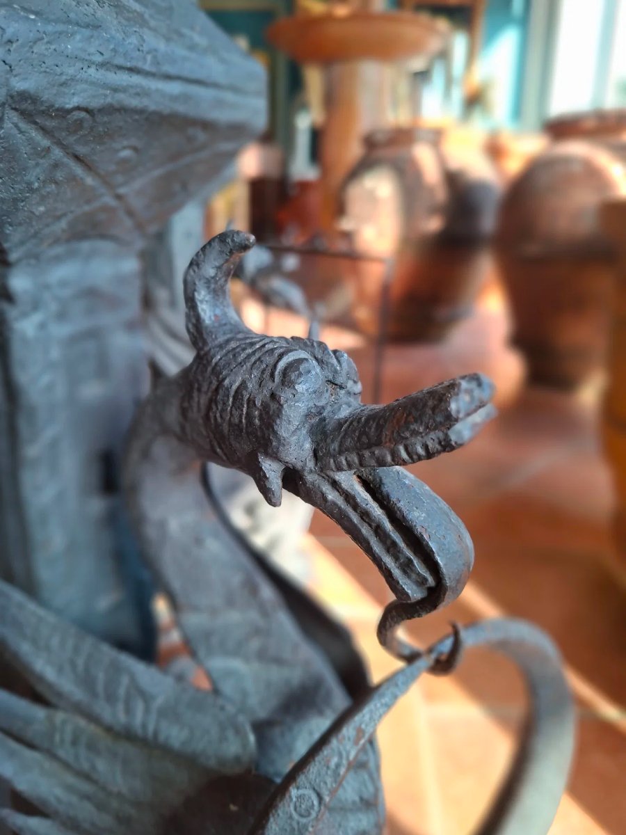 Pair Of Large Monumental Iron Wings-photo-3