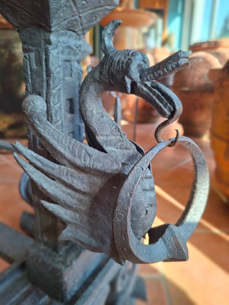 Pair Of Large Monumental Iron Wings-photo-4