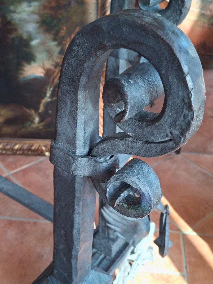 Pair Of Large Monumental Iron Wings-photo-4