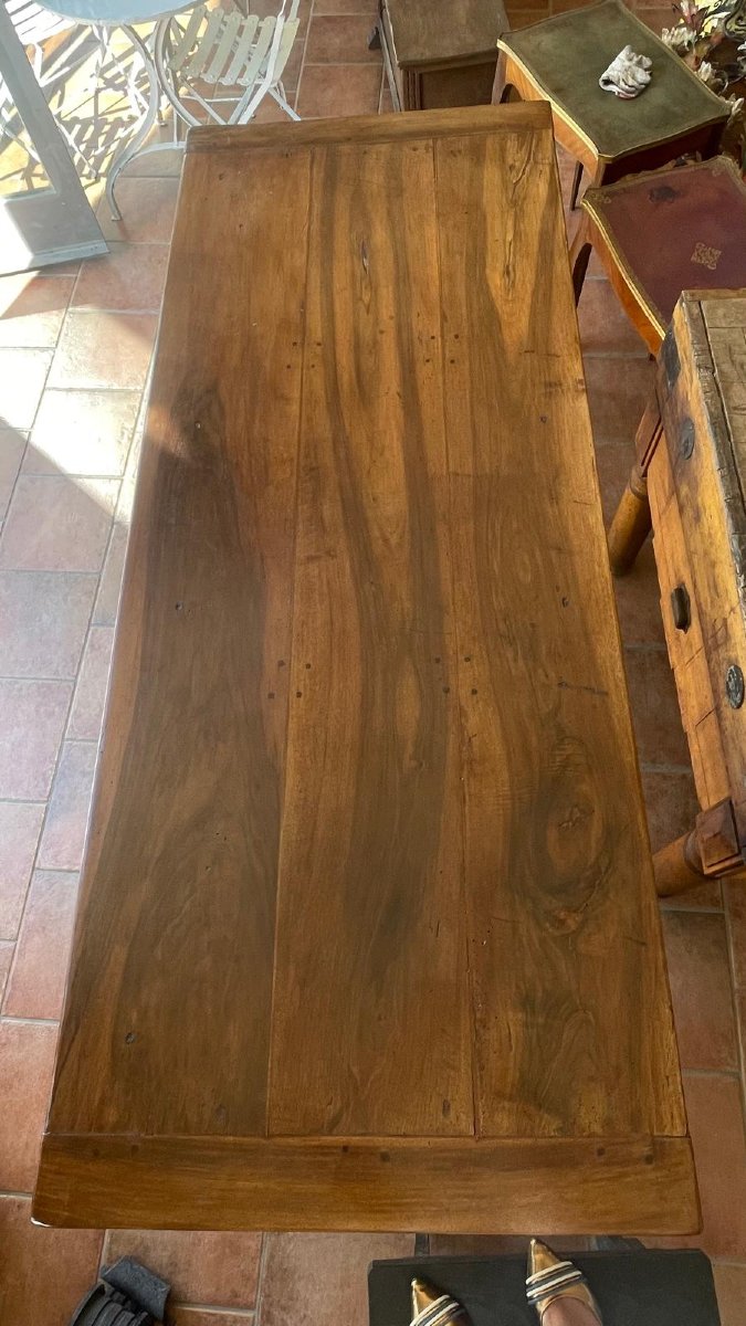 Grande table en noyer blond -photo-2