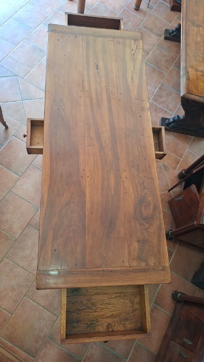 Grande table en noyer blond -photo-3