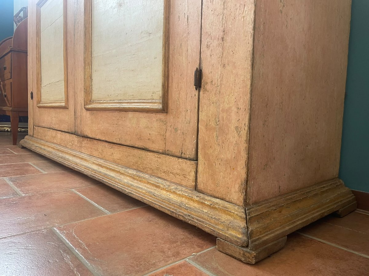 Large Painted Sacristy Cabinet From The 18th Century-photo-1