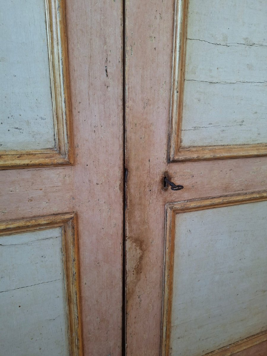 Large Painted Sacristy Cabinet From The 18th Century-photo-6