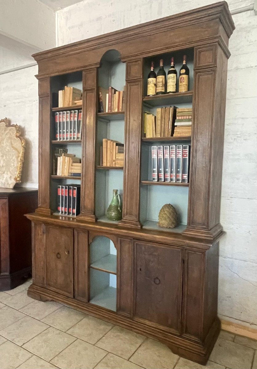 Two-section Bookshelf Made Of Chestnut Wood-photo-3