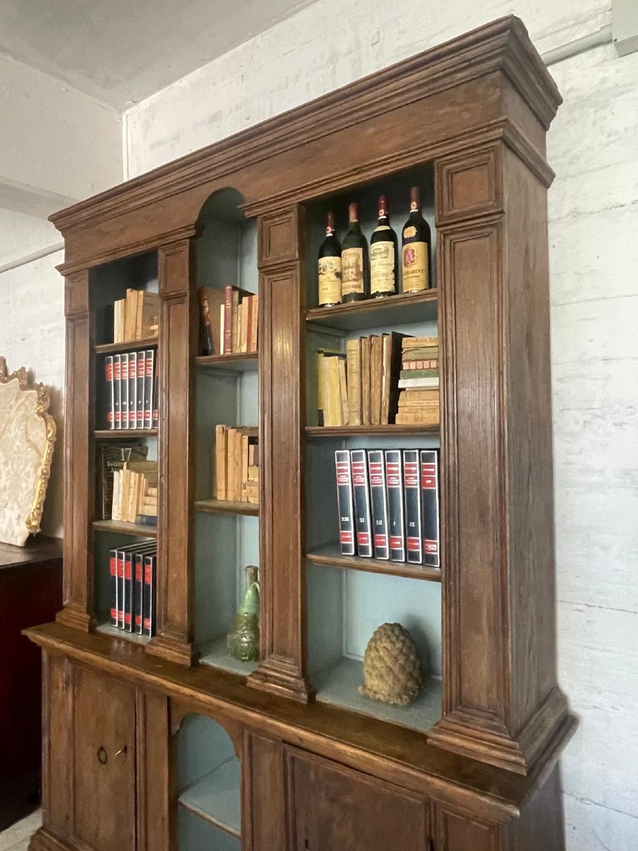 Two-section Bookshelf Made Of Chestnut Wood-photo-6