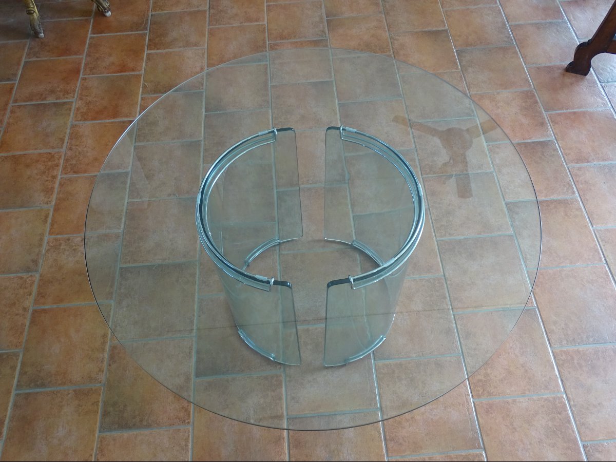 Table « Adam » en cristal - Luigi Massoni pour Gallotti & Radice, 1971-photo-3