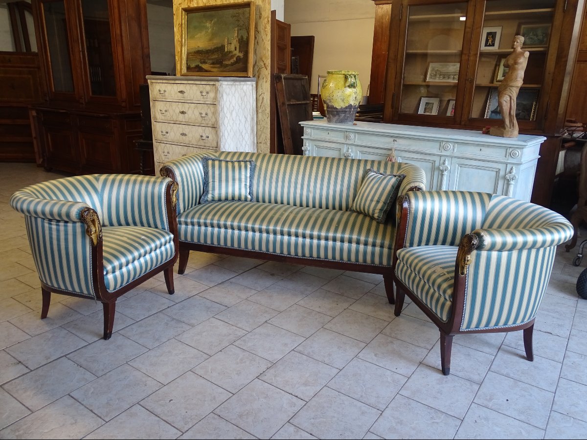 Paire de fauteuils et canapé Impero-photo-7