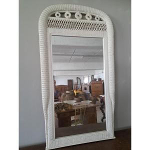 Grand miroir en dentelle des années 60