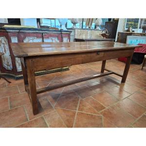 Grande table en noyer blond