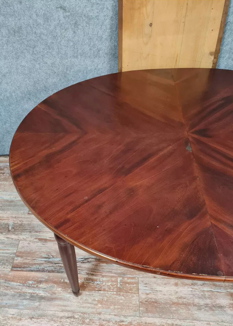 Art Deco Period Table With Extensions In Mahogany Circa 1920 (305 Cm)-photo-1