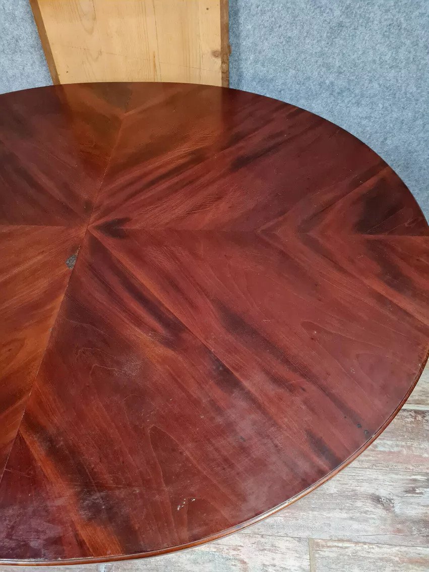 Art Deco Period Table With Extensions In Mahogany Circa 1920 (305 Cm)-photo-3
