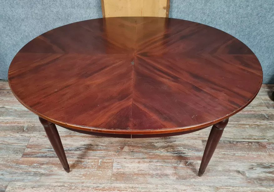 Table époque Art Déco à Allonges En Acajou Vers 1920 (305 Cm) 