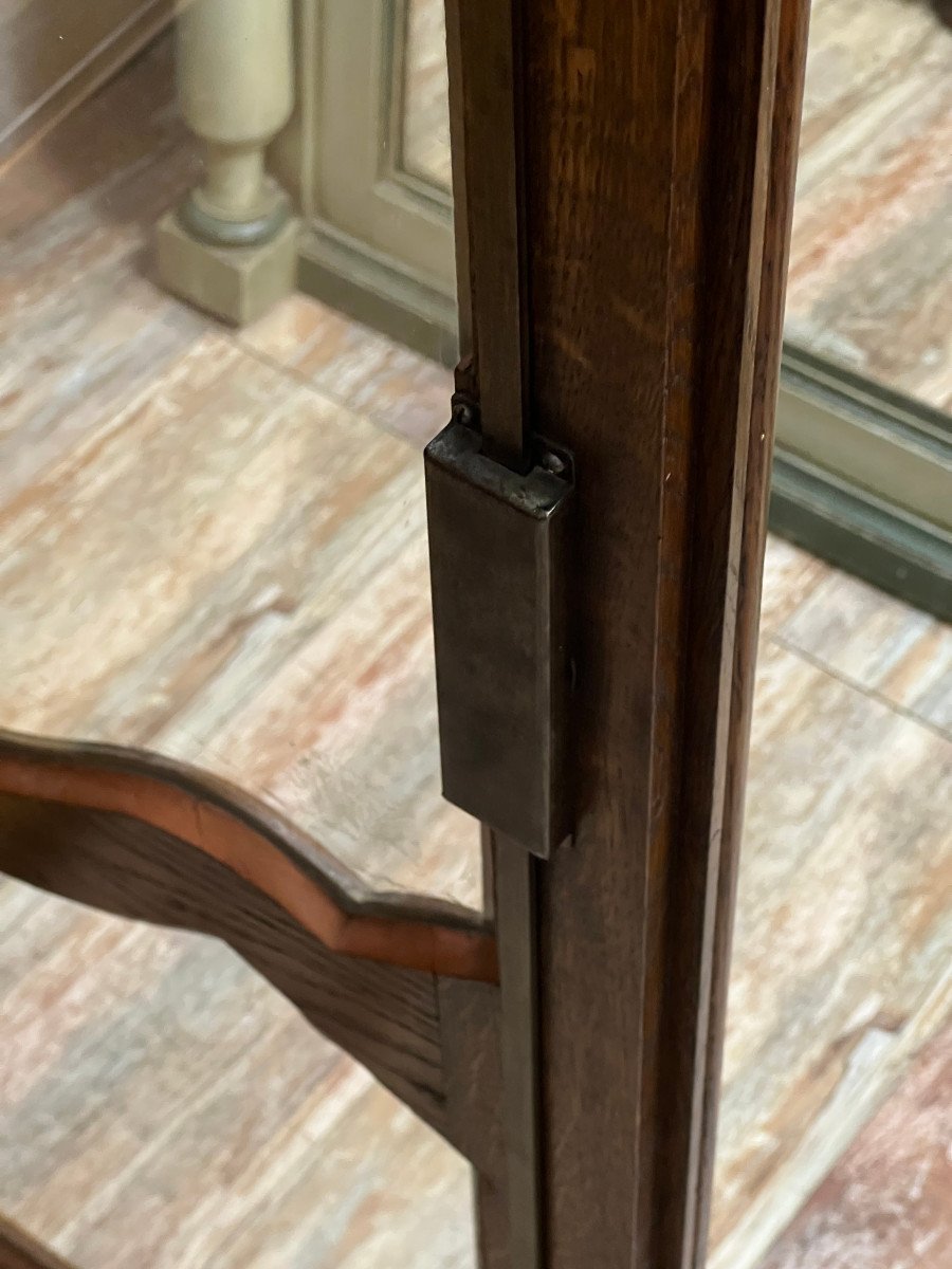 Curved Regency Style Bookcase In Blond Oak-photo-5