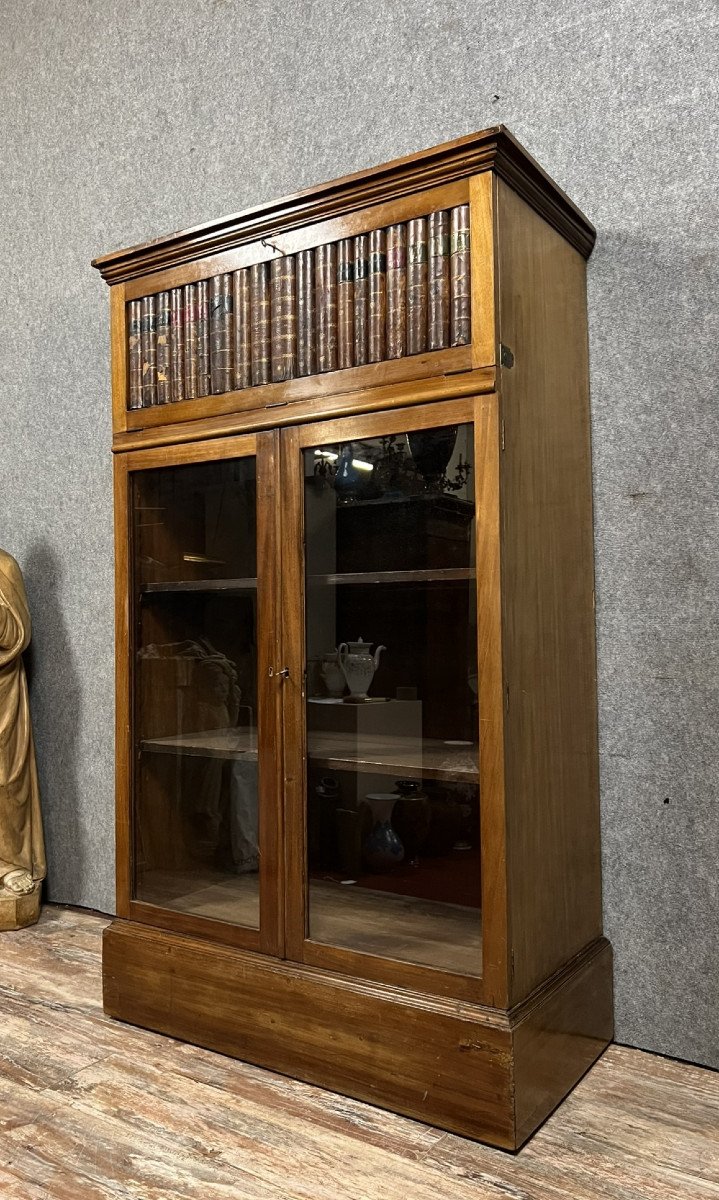 Meuble Bibliothéque De Notaire A Secrétaire Dissimulé époque Napoléon III -photo-1