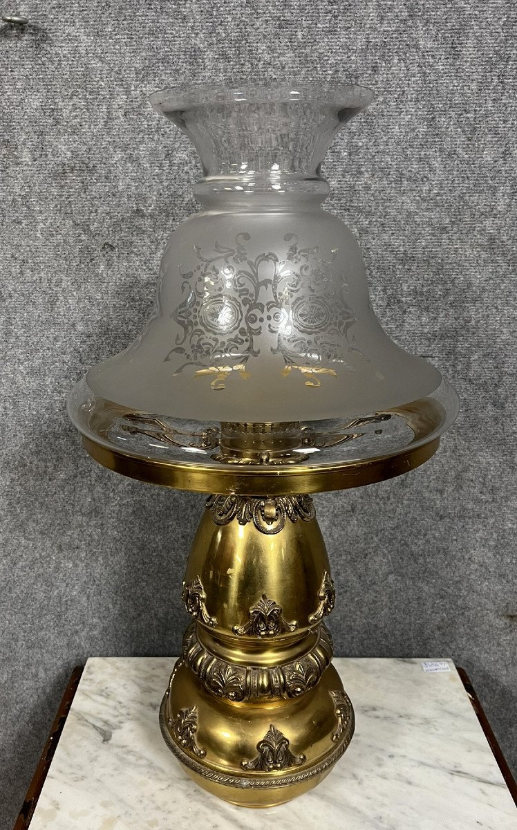 Monumentale Lampe A Pétrole époque Napoléon III -photo-2