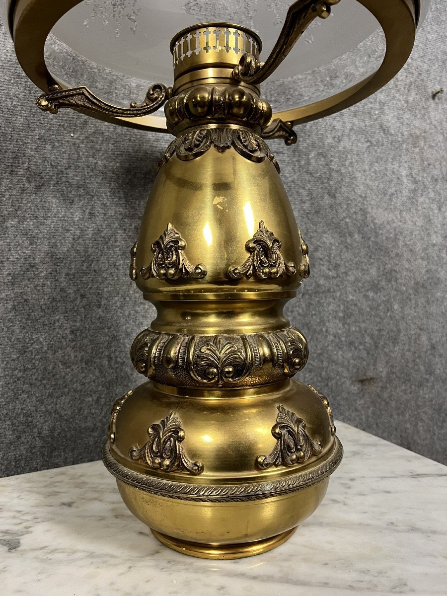 Monumentale Lampe A Pétrole époque Napoléon III -photo-4