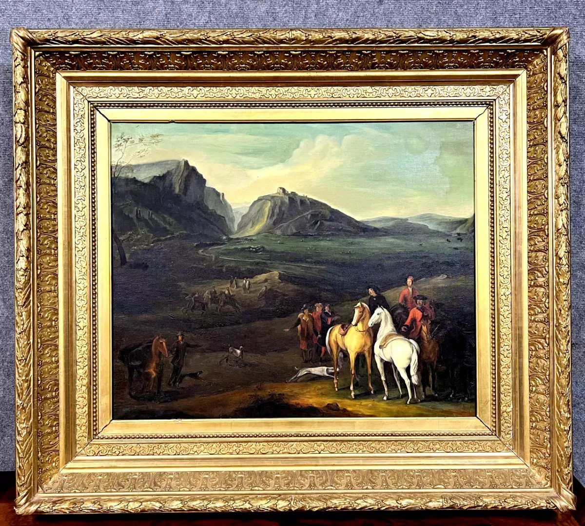 Adam-françois Van Der Meulen (after), Large Painting Early 19th Century: Oil On Canvas-photo-3