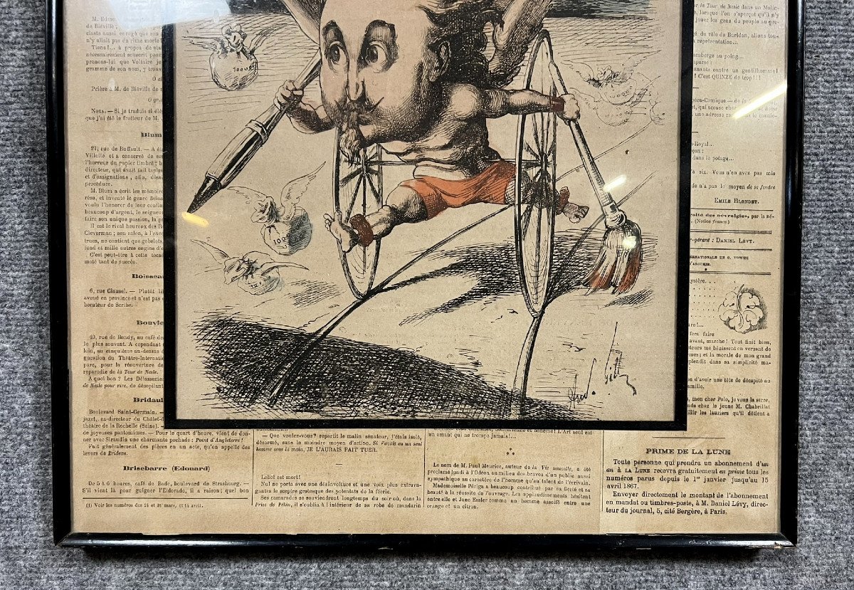 Caricature De Gustave Doré Par Le Dessinateur Gill Dans Le Journal Satirique l'Eclipse-photo-5